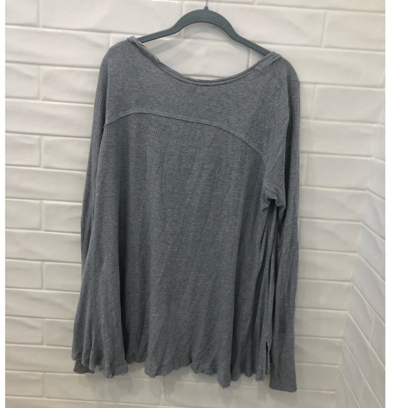 FREE People 'Malibu' Thermal Top in Gray - Picture 4 of 7